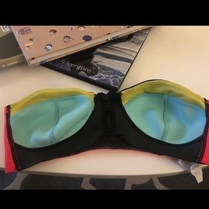 Billabong neoprene strapless bikini top